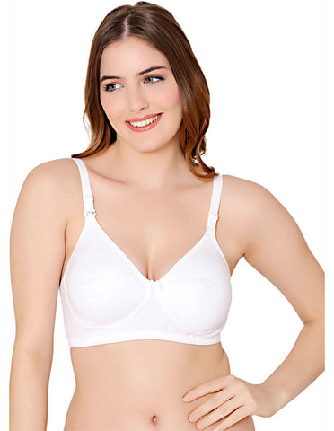 Bodycare polycotton wirefree convertible straps moulded cup non padded bra-6594W