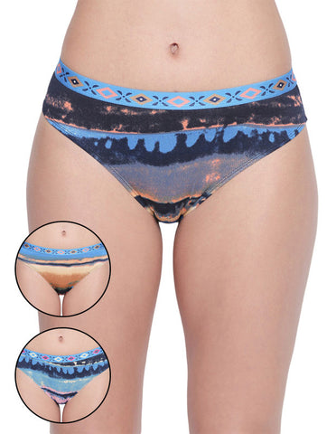 BODYCARE Pack of 3 Premium Printed Hipster Briefs in Assorted Color-6607