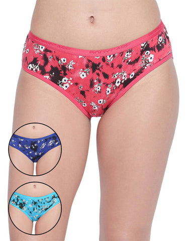 BODYCARE Pack of 3 Premium Printed Hipster Briefs in Assorted Color-6609