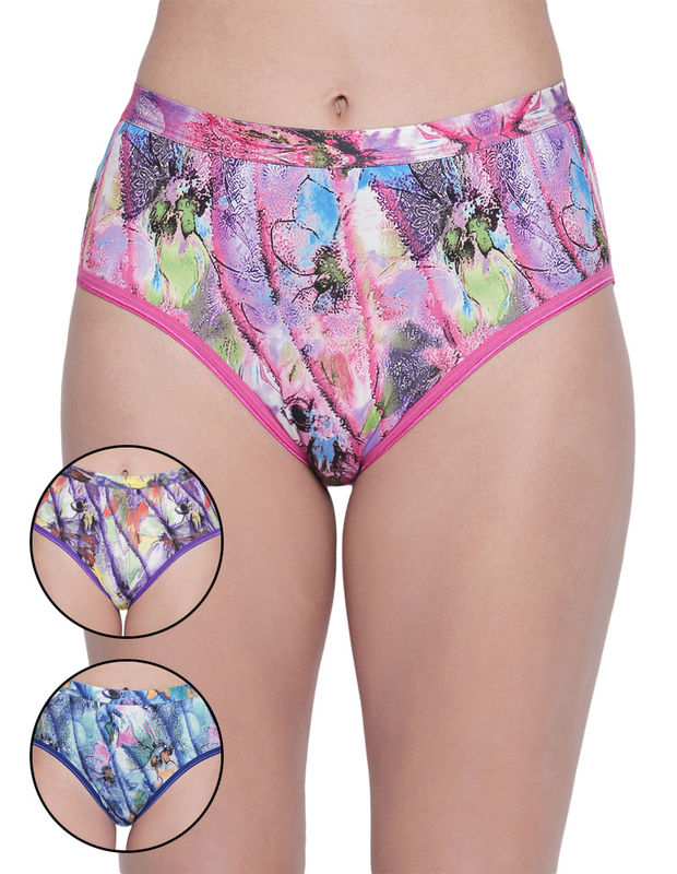 BODYCARE Pack of 3 Premium Printed Hipster Briefs in Assorted Color-6618