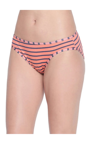 BODYCARE Pack of 3 Striped High Cut Briefs in Assorted Color-6619