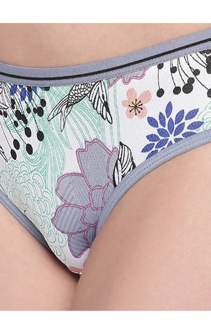 BODYCARE Pack of 3 Premium Printed Hipster Briefs in Assorted Color-6620