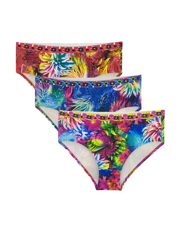 BODYCARE Pack of 3 Premium Printed Hipster Briefs in Assorted Color-6632