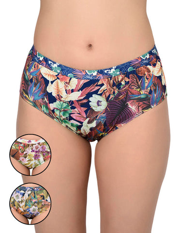 BODYCARE Pack of 3 Premium Printed Hipster Briefs in Assorted Color-6637