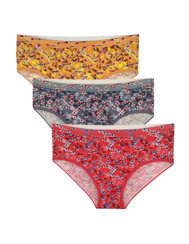 BODYCARE Pack of 3 Premium Printed Hipster Briefs in Assorted Color-6640