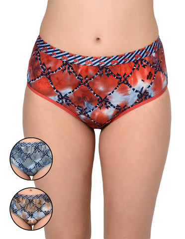 BODYCARE Pack of 3 Premium Printed Hipster Briefs in Assorted Color-6644