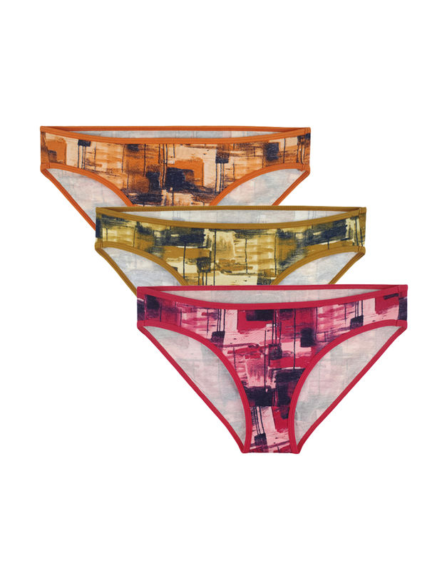 BODYCARE Pack of 3 Premium Printed Hipster Briefs in Assorted Color-6646