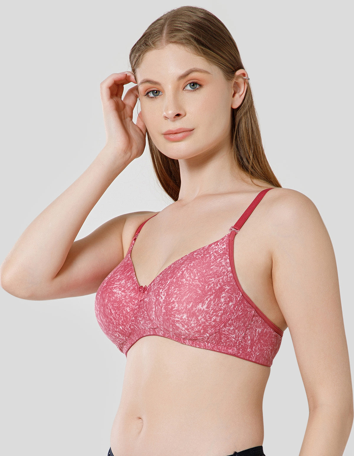 Micro Fabric Wirefree Push Up Full Coverage Bra for All-Day Wear - Mehroon (#6722B-MEH)