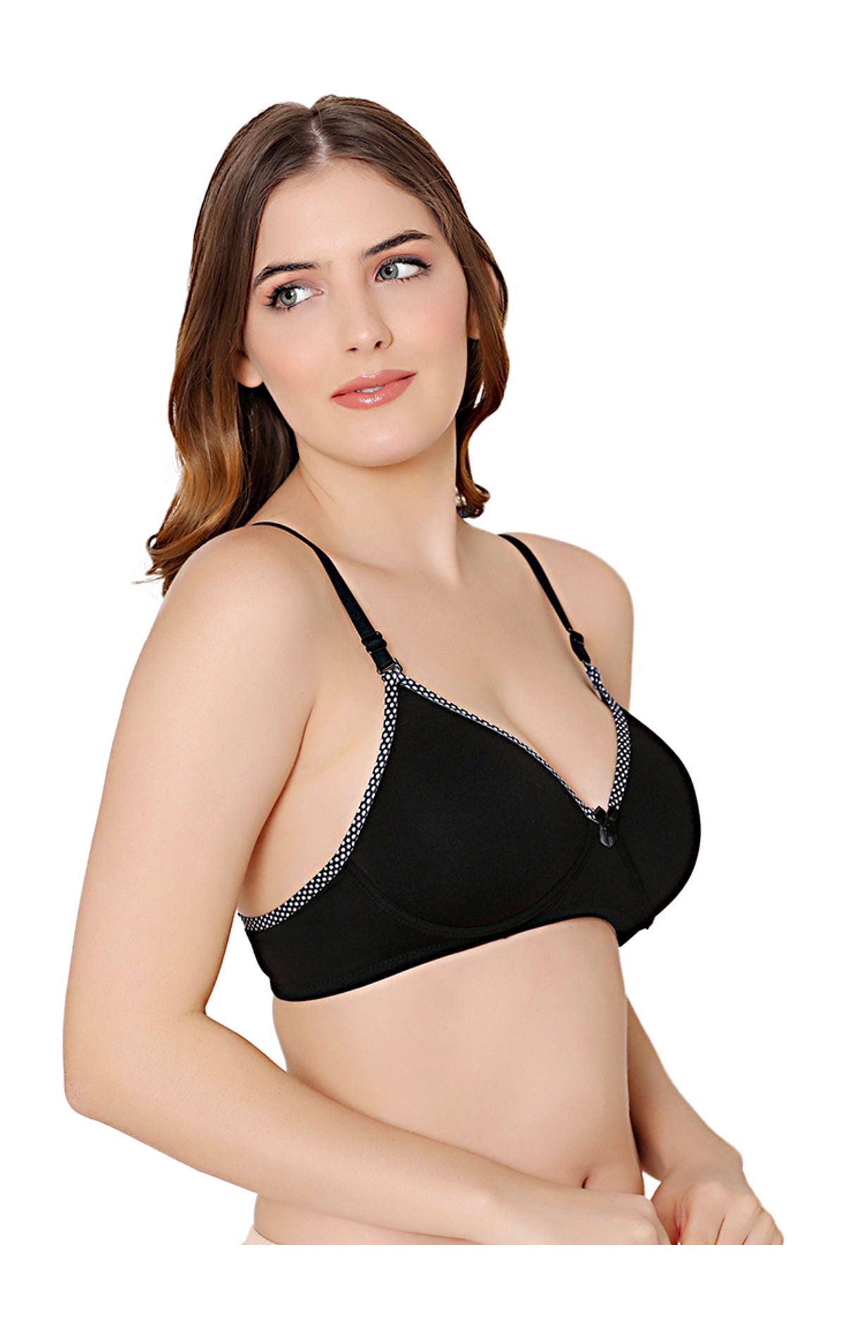 Bodycare cotton spandex wirefree adjustable straps seamless padded bra-6752B