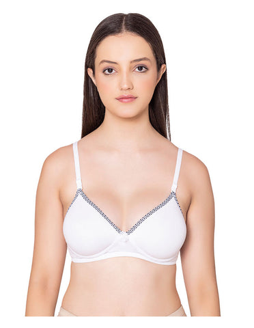 Bodycare cotton spandex wirefree adjustable straps seamless padded bra-6752W