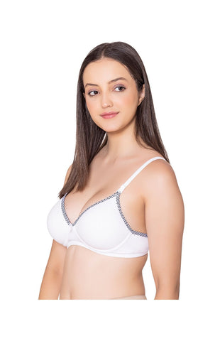 Bodycare cotton spandex wirefree adjustable straps seamless padded bra-6752W