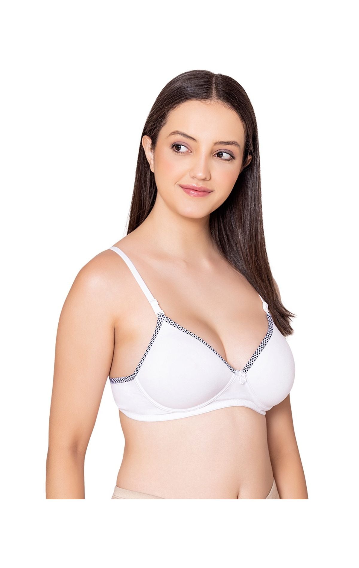 Bodycare cotton spandex wirefree adjustable straps seamless padded bra-6752W