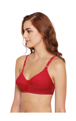 Bodycare Full Coverage,Non Padded Bra-6817-RED