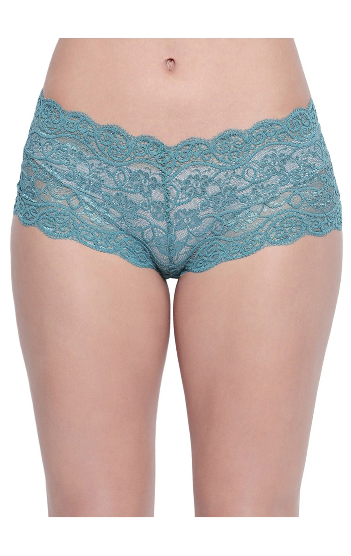 BODYCARE Pack of 3 Floral Lacy Hipster Briefs in Assorted Color-8013