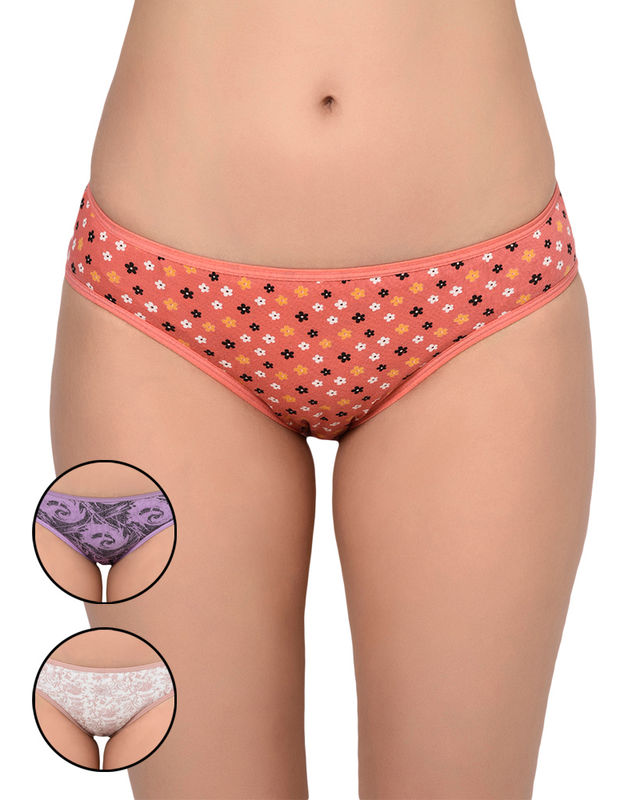 BODYCARE Pack of 3 Hipster Panty in Assorted Print-820