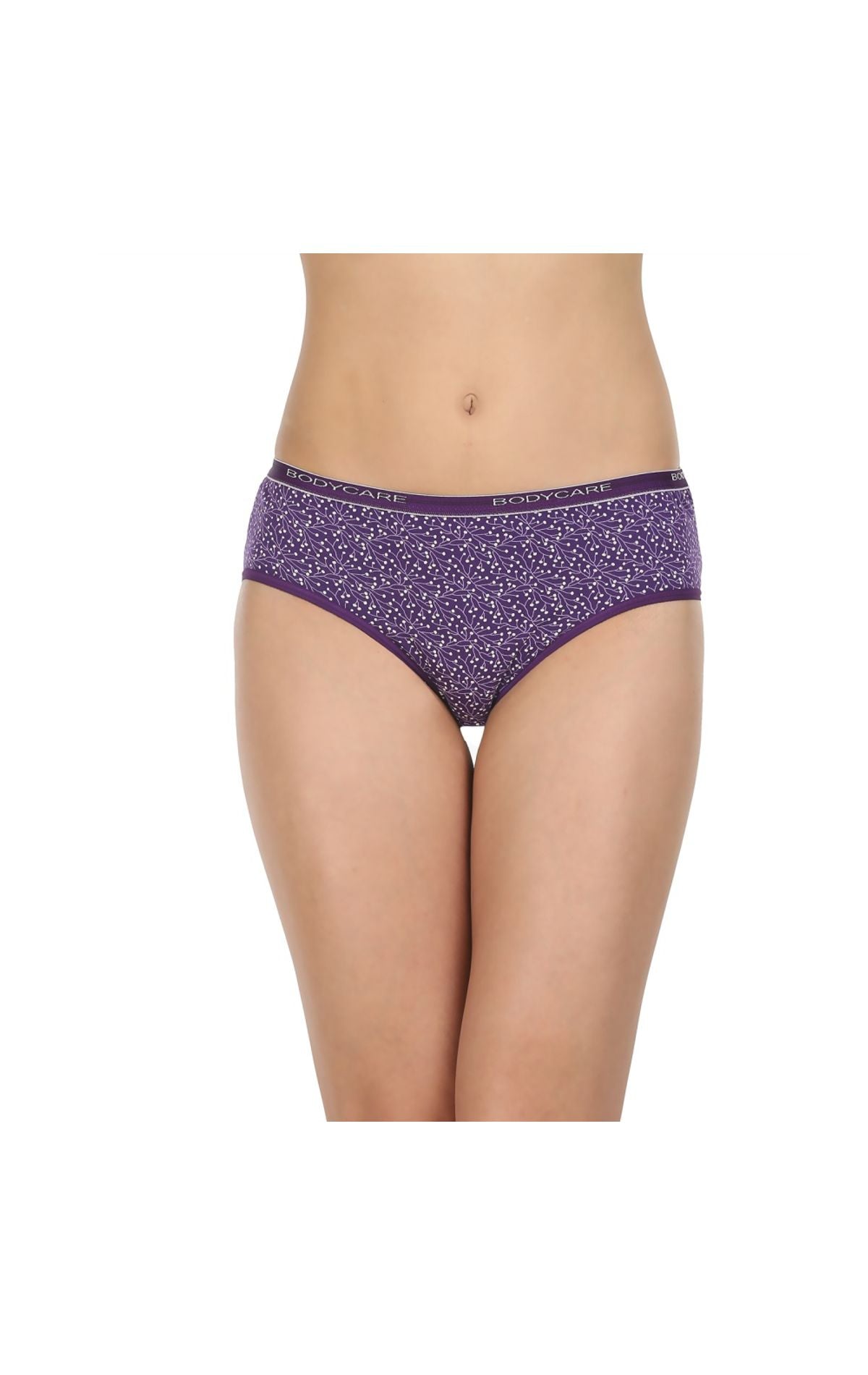 Pack of 3 Bikini Style Printed Cotton Briefs in Assorted colors-8200