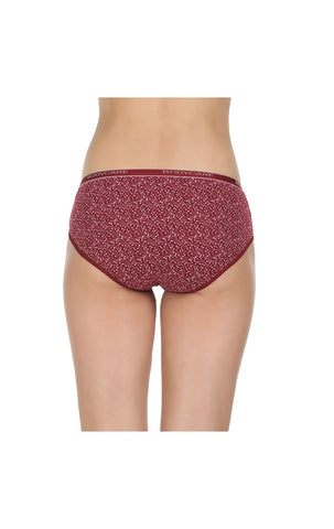 Pack of 3 Bikini Style Printed Cotton Briefs in Assorted colors-8200