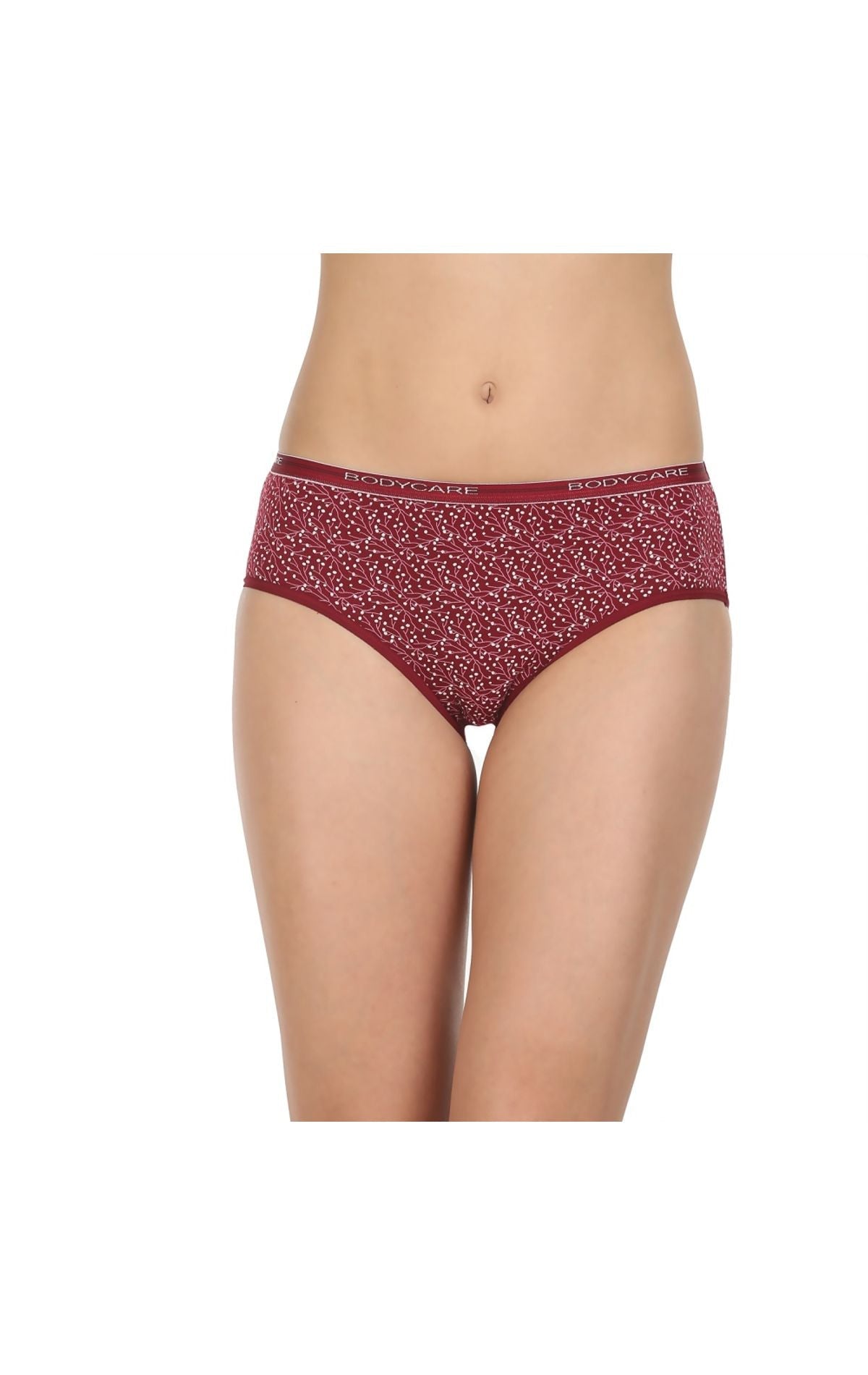 Pack of 3 Bikini Style Printed Cotton Briefs in Assorted colors-8200