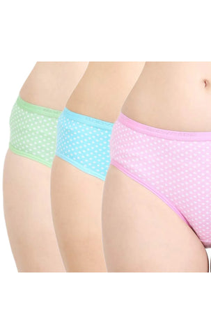 Pack of 3 Bodycare Premium Printed Cotton Briefs in Assorted colors-8210A