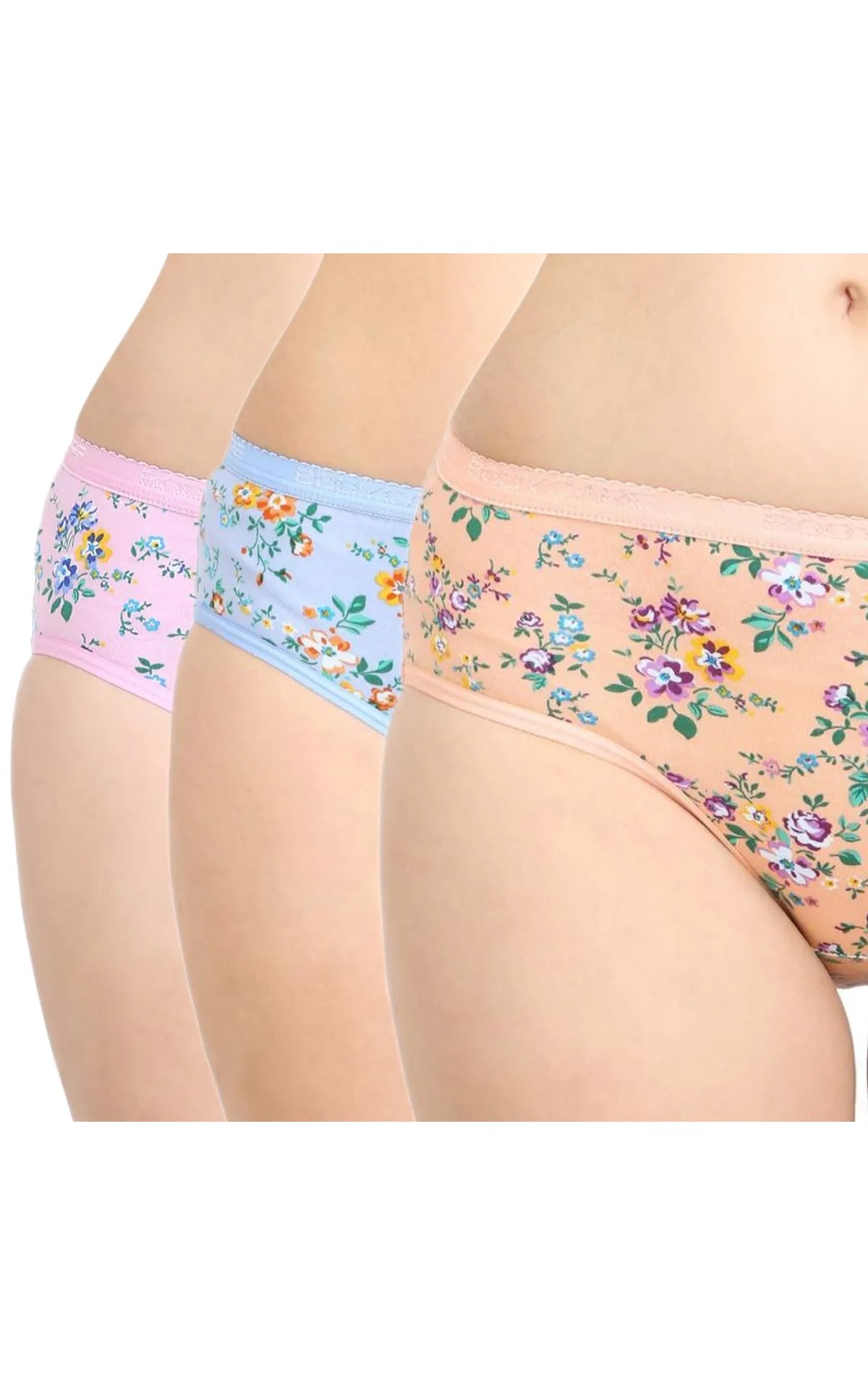 Pack of 3 Bodycare Cotton Printed Premium Panties in Assorted colors-8230