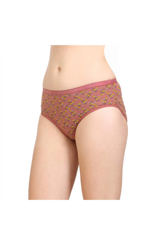 Pack of 3 Bodycare Cotton Printed Premium Panties in Assorted colors-8244