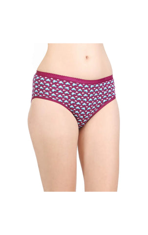 Pack of 3 Bodycare Cotton Printed Premium Panties in Assorted colors-8256