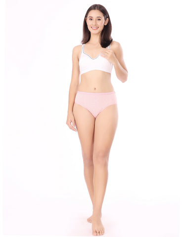 Bodycare Mid Rise Self Design Panty (Pack of 3) - Multicolor - 8289