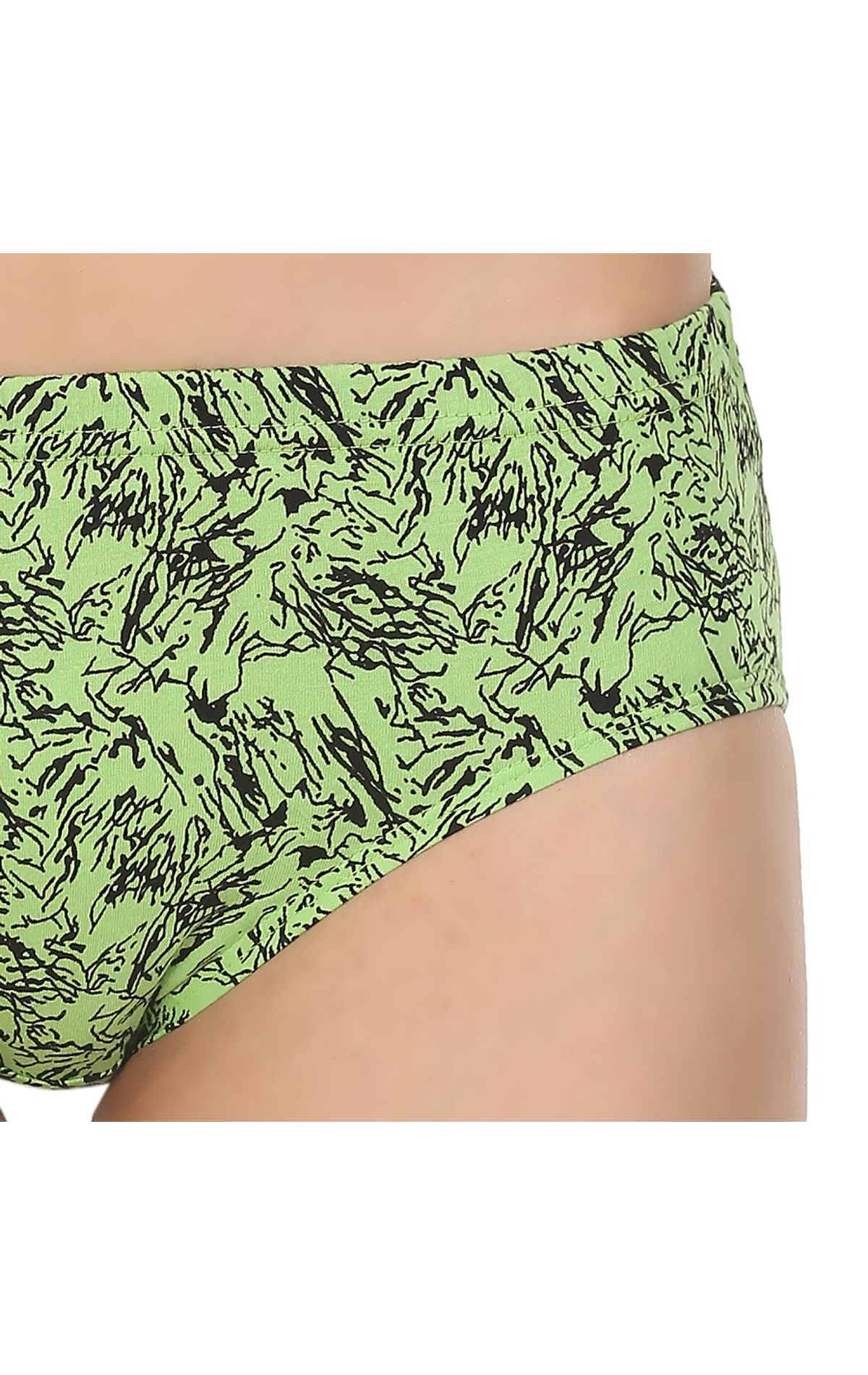 Pack of 3 Printed Cotton Briefs in Assorted colors-8400