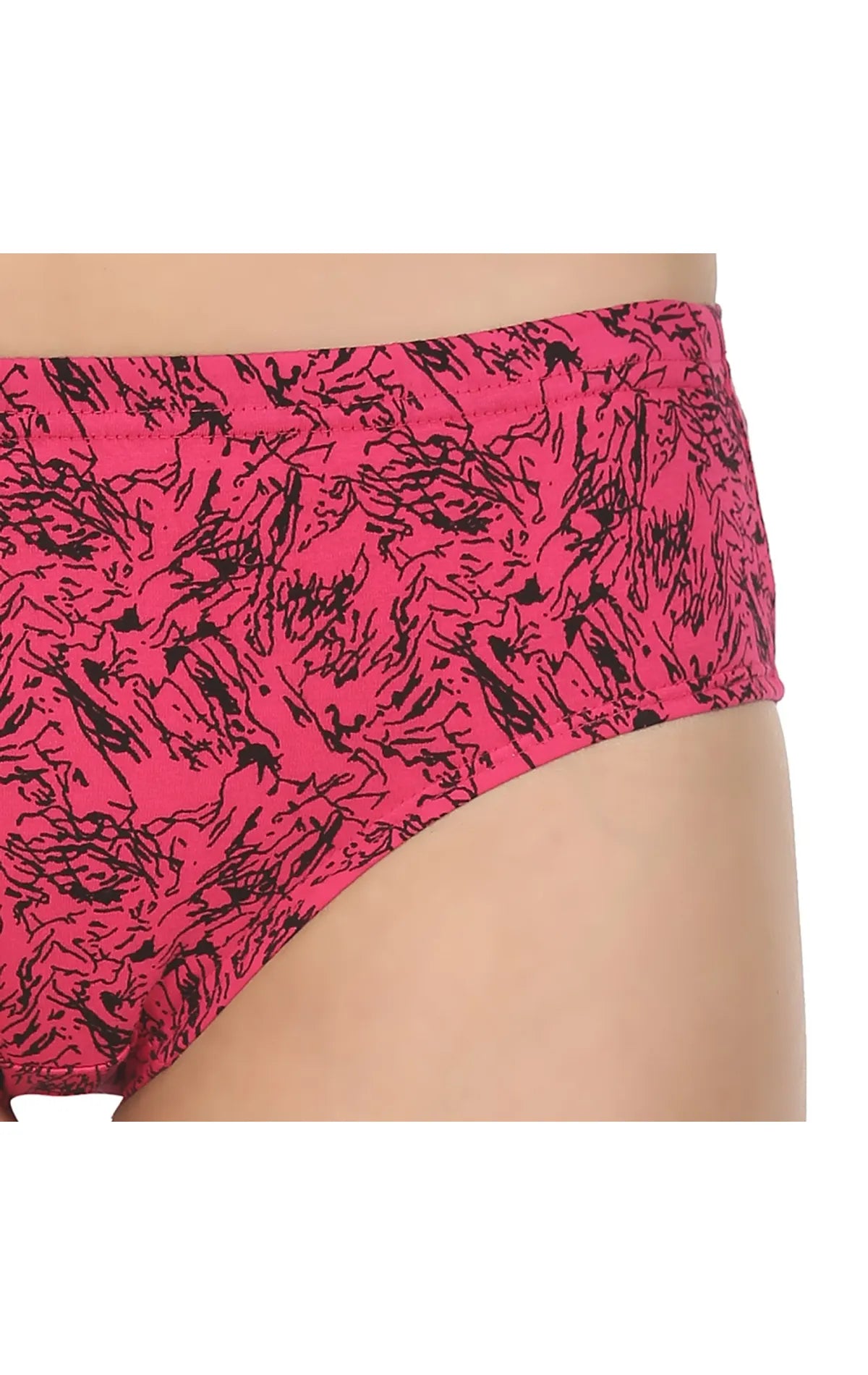 Pack of 3 Printed Cotton Briefs in Assorted colors-8400