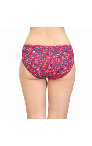 Pack of 3 Bodycare Printed Cotton Briefs in Assorted colors-8403B