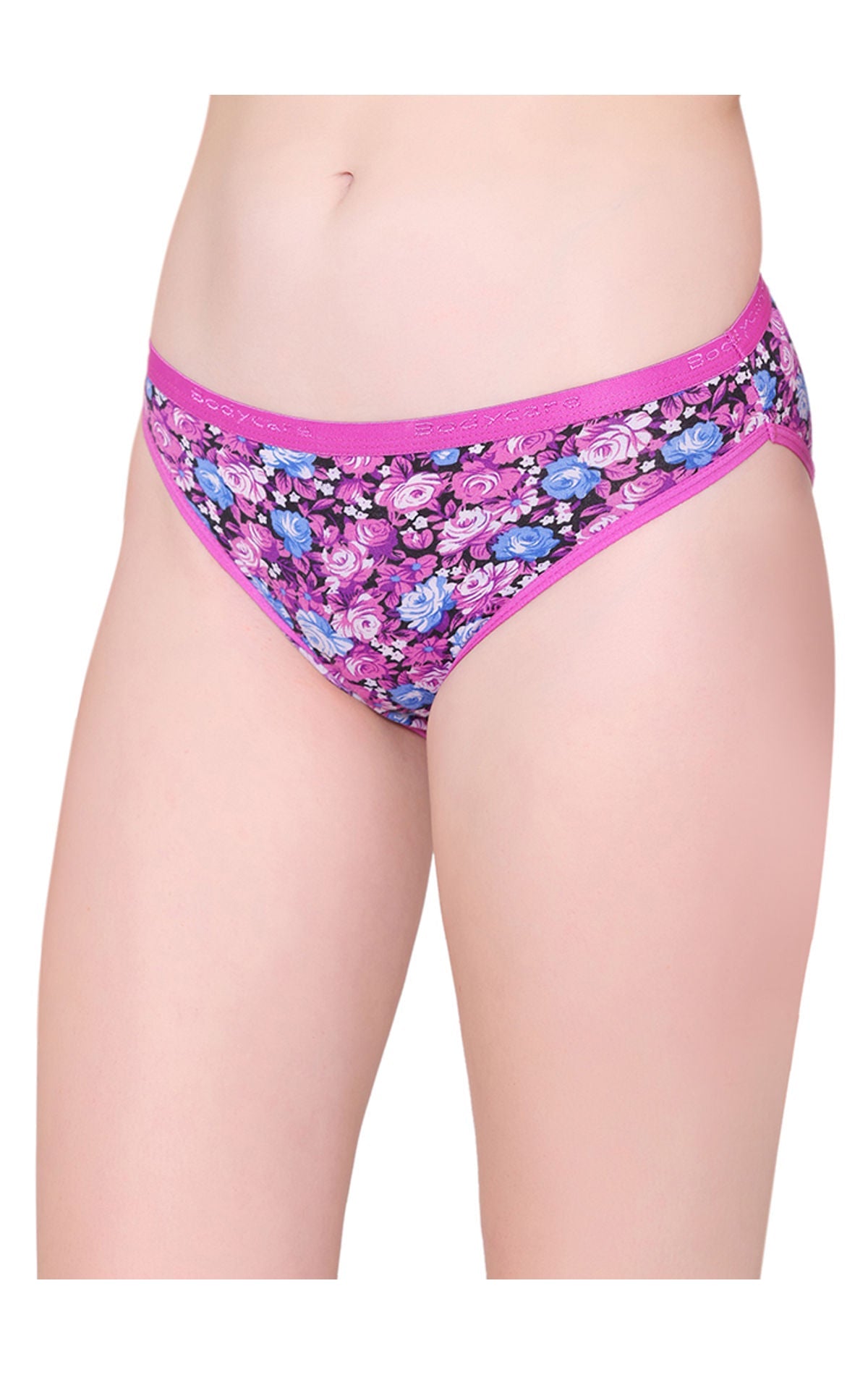 Bodycare Womens Cotton Spandex Assorted Printed Bikini Briefs-Pack of 3 (E-840-3Pcs)