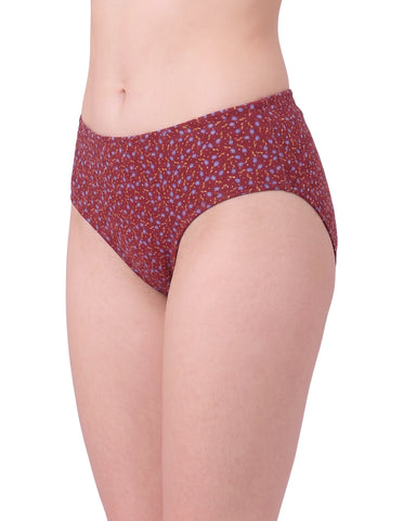 Bodycare Pack of 3 Assorted Cotton Printed Hipster Briefs-8414B