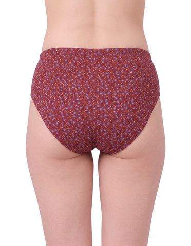 Bodycare Pack of 3 Assorted Cotton Printed Hipster Briefs-8414B