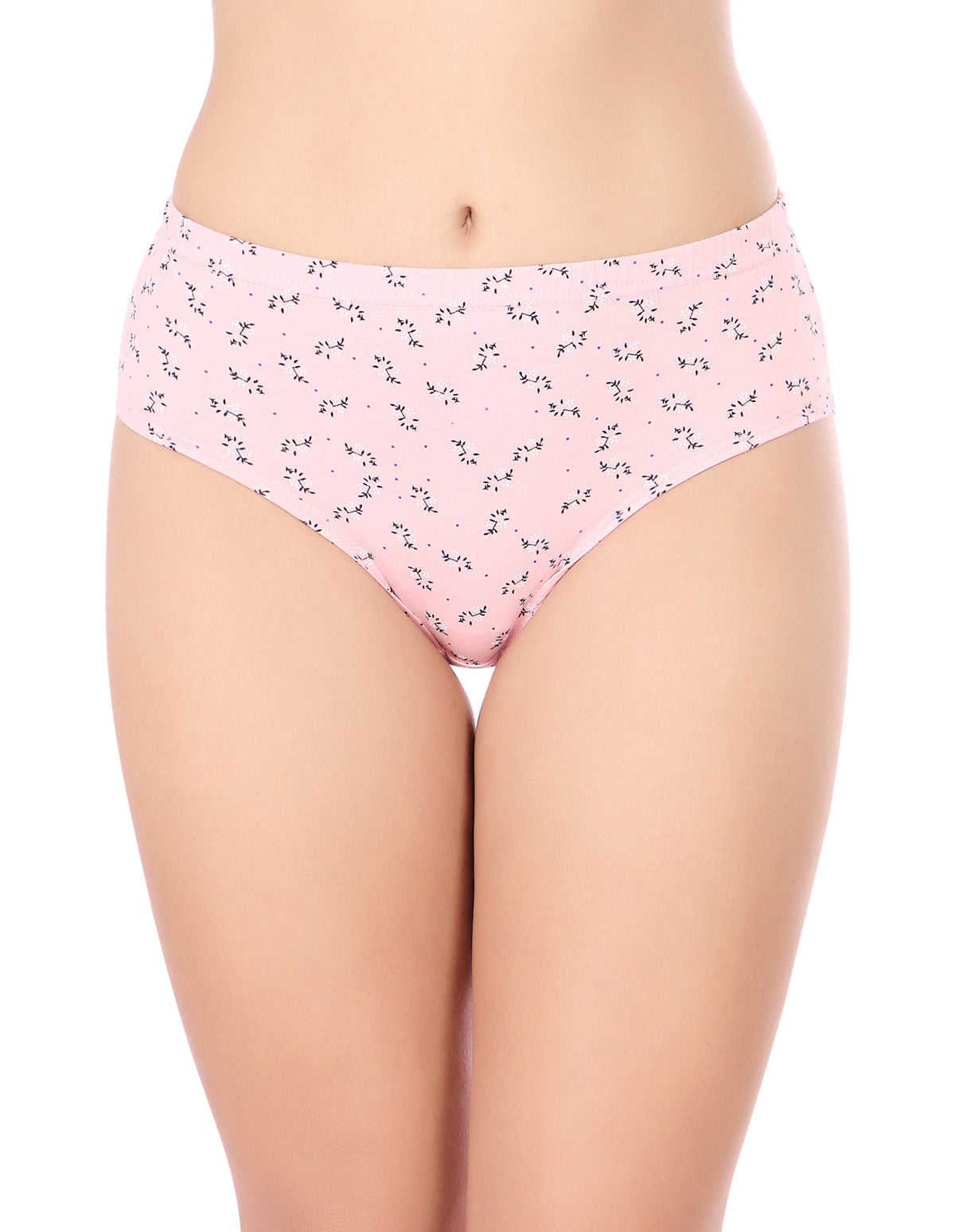 Bodycare Mid Rise Self Design Panty (Pack of 3) - Multicolor - 8491