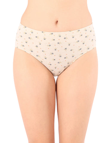 Bodycare Mid Rise Floral Print Panty (Pack of 3) - Multicolor - 8492