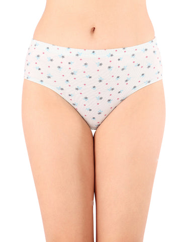 Bodycare Mid Rise Floral Print Panty (Pack of 3) - Multicolor - 8492