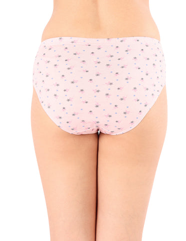 Bodycare Mid Rise Floral Print Panty (Pack of 3) - Multicolor - 8492