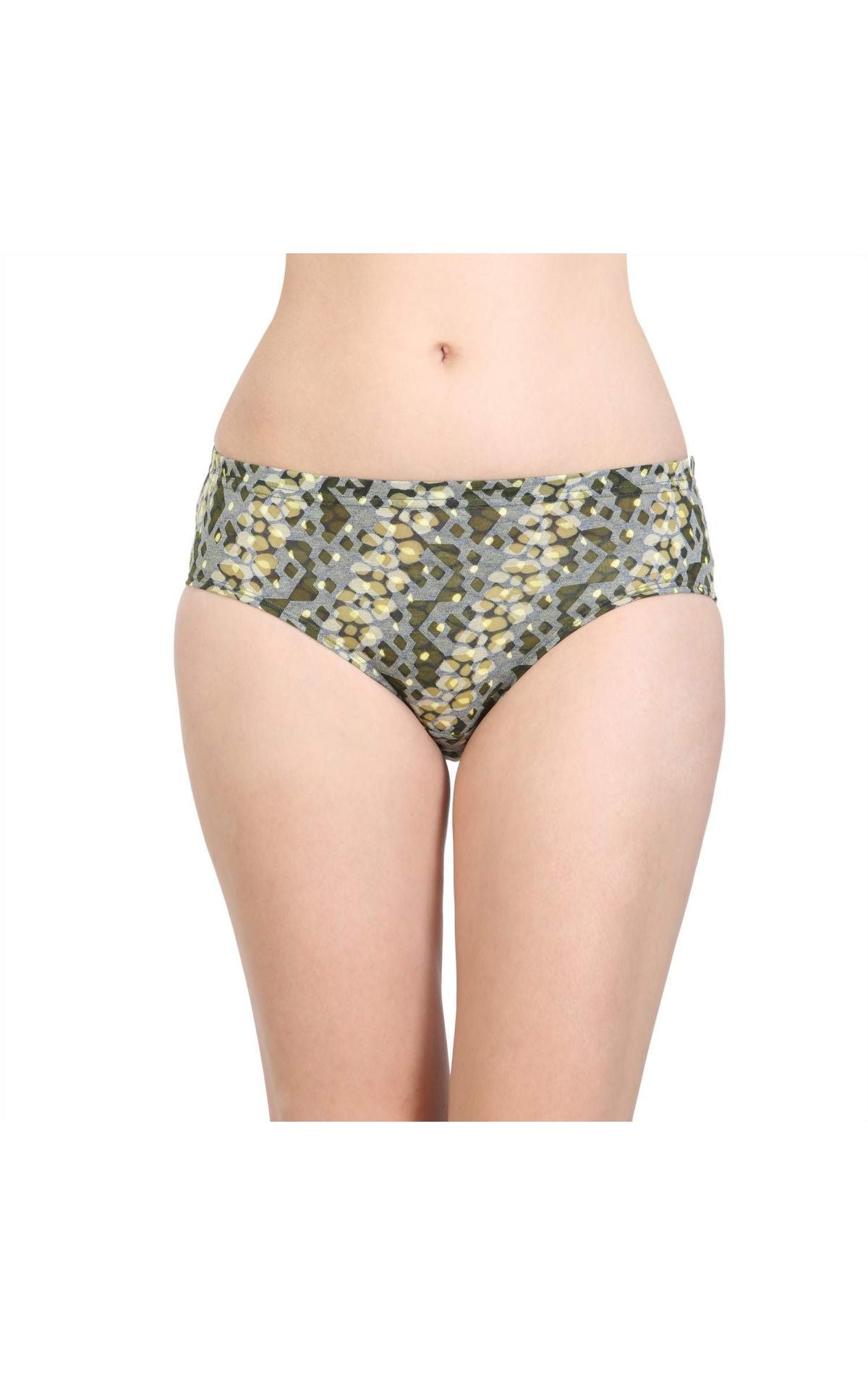 Pack of 3 Bodycare Printed Cotton Briefs in Assorted colors-8495A