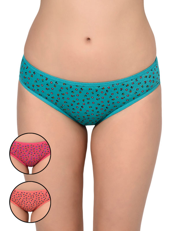 BODYCARE Pack of 3 printed Panty in Assorted Colors-8549B-3PCS