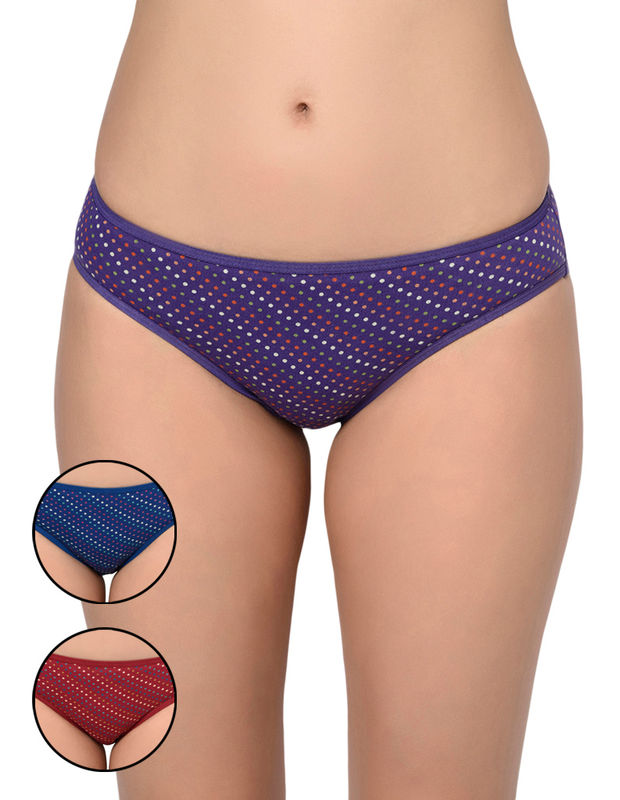 BODYCARE Pack of 3 Printed Panty in Assorted Colors-8562B-3PCS