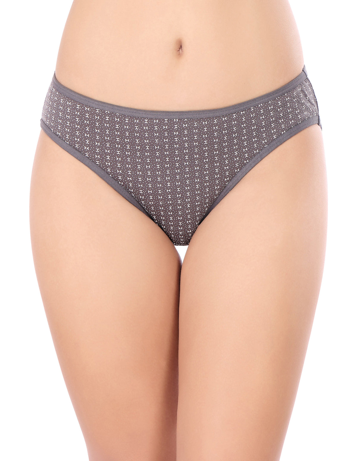 Bodycare High Cut Brief Self Design Panty (Pack of 3) - Multicolor - 8574