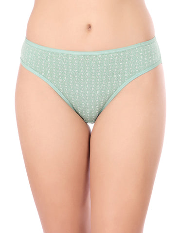 Bodycare High Cut Brief Self Design Panty (Pack of 3) - Multicolor - 8574