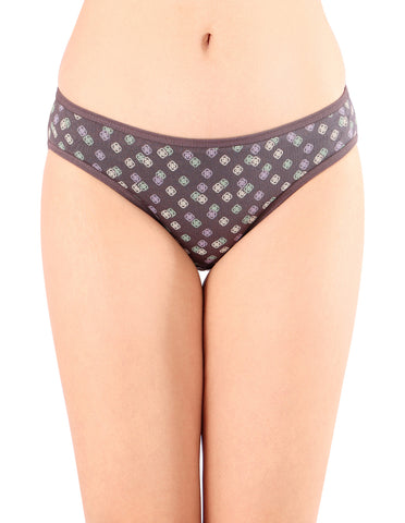 Bodycare High Cut Brief Self Design Panty (Pack of 3) - Multicolor - 8580