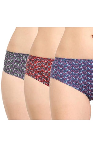 Pack of 3 Bodycare Cotton Briefs in Assorted colors-8610