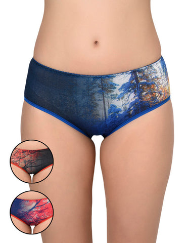 BODYCARE Pack of 3 Hipster Panty in Assorted Print-9015