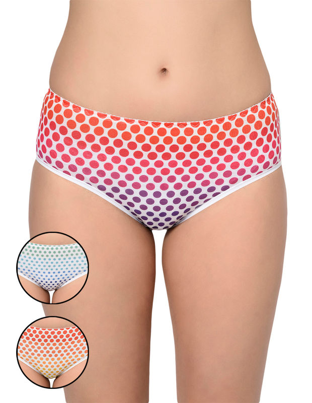 BODYCARE Pack of 3 Hipster Panty in Assorted Print-9017