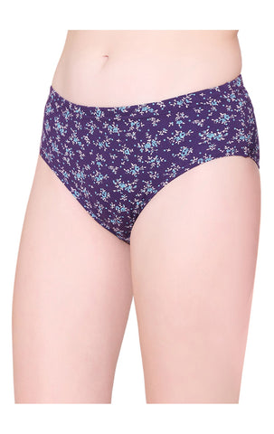 Bodycare Womens Combed Cotton Assorted Printed Hipster Briefs-Pack of 3 (E-910-3Pcs)