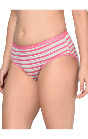 BODYCARE Pack of 3 Stripes High cut Panty in Assorted-9202