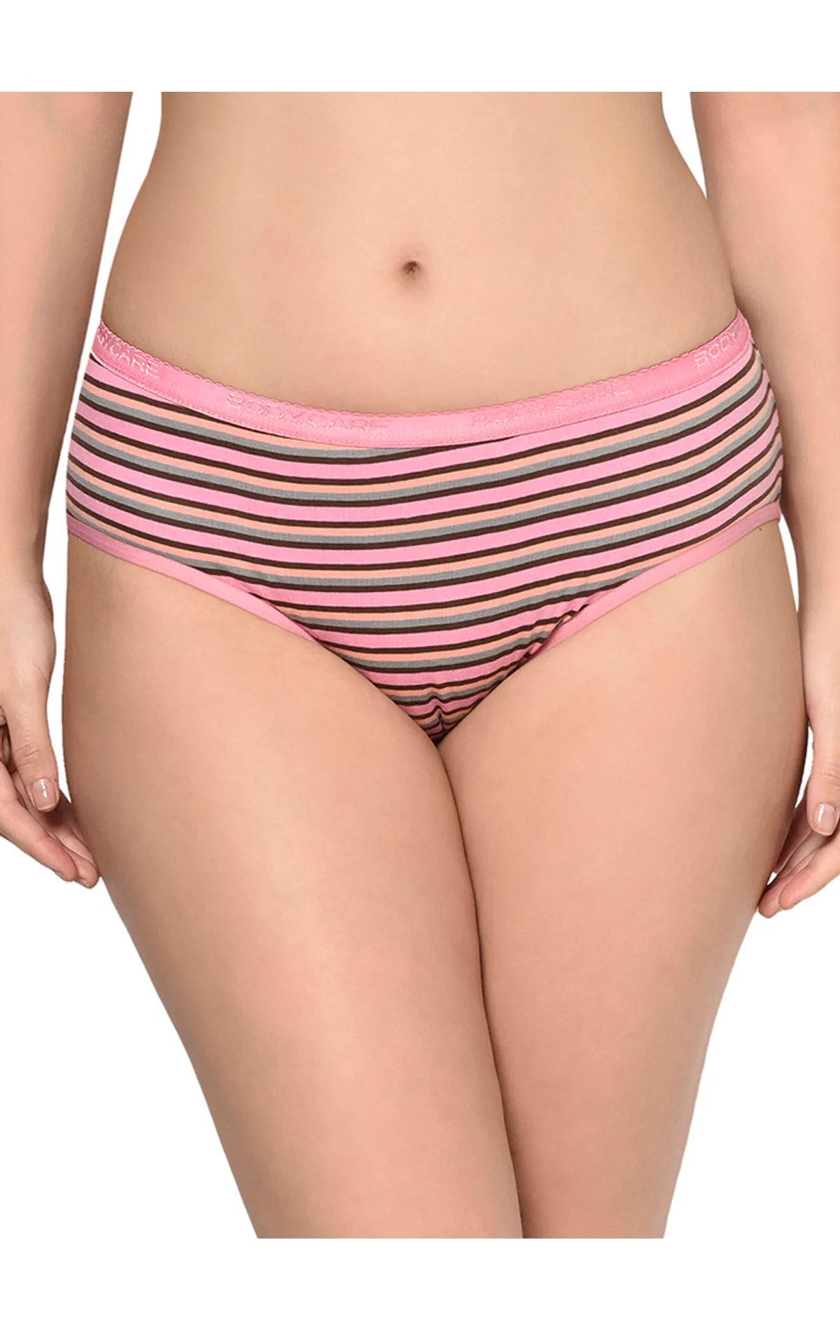 BODYCARE Pack of 3 Stripes High cut Panty in Assorted-9202