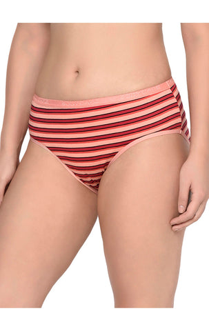 BODYCARE Pack of 3 Stripes Hipster Panty in Assorted-9299